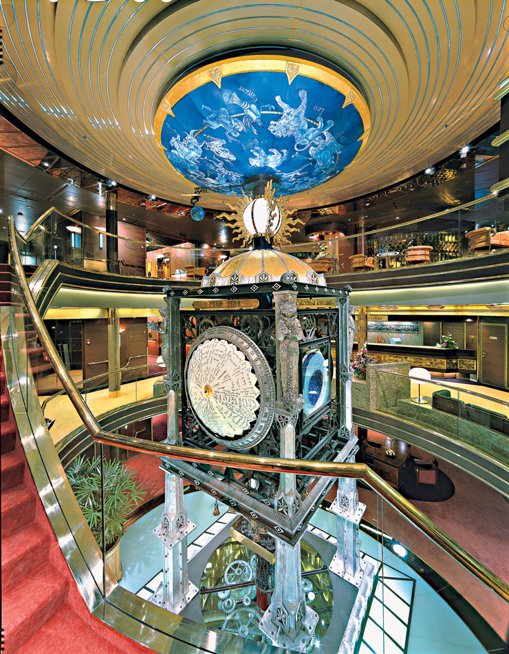 El monumental Atrium del MS Amsterdam (Holland America Line) CRUCEROS MS AMSTERDAM CRUCEROS ALASKA PACIFICO CRUCEROS VUELTA AL MUNDO CRUCEROS POLINESIA CRUCEROS VIAJES DE NOVIOS LUNAS DE MIEL EN CRUCERO
